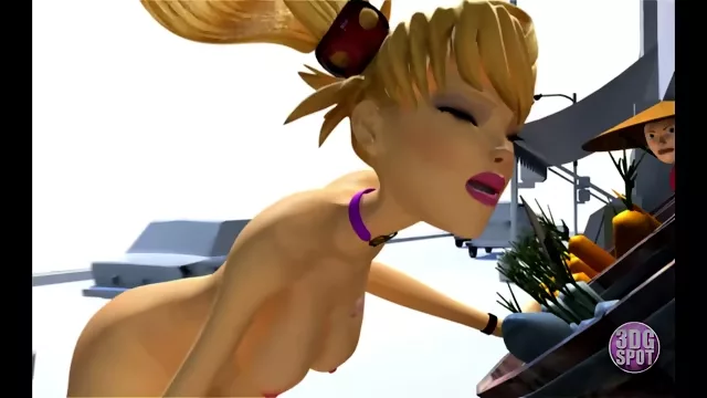 3DGSPOT Horny Girl Gets Orgasm While Hard Fucking Both Her Holes With Vegetables! 3D CARTOON PORN! POYN